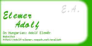 elemer adolf business card